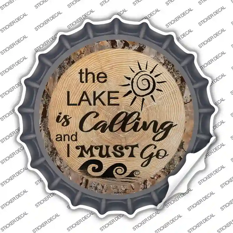 Lake is Calling Novelty Bottle Cap Sticker Decal