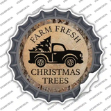 Farm Fresh Christmas Trees Novelty Bottle Cap Sticker Decal