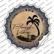 Beach Vibes Wood Novelty Bottle Cap Sticker Decal