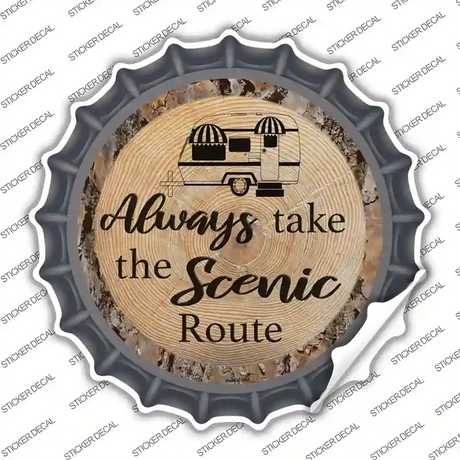 Scenic Route Novelty Bottle Cap Sticker Decal