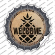 Welcome Pineapple Novelty Bottle Cap Sticker Decal