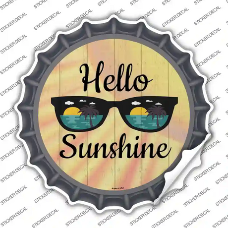Hello Sunshine Novelty Bottle Cap Sticker Decal