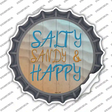 Salty Sandy and Happy Novelty Bottle Cap Sticker Decal