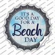 Beach Day Novelty Bottle Cap Sticker Decal