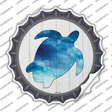 Seaturtle Silhouette Novelty Bottle Cap Sticker Decal