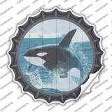 Whale Out of Water Novelty Bottle Cap Sticker Decal