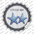 Lets Float Away Novelty Bottle Cap Sticker Decal