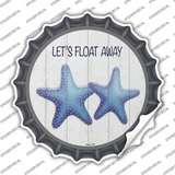 Lets Float Away Novelty Bottle Cap Sticker Decal