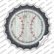 Love and Baseball Novelty Bottle Cap Sticker Decal