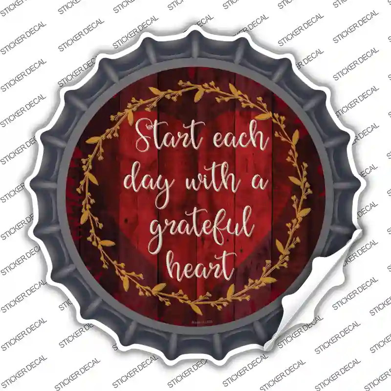 Grateful Heart Novelty Bottle Cap Sticker Decal