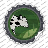 Cow Eating Grass Novelty Bottle Cap Sticker Decal