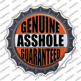Genuine Asshole Guaranteed Novelty Bottle Cap Sticker Decal
