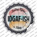 IDGAF ISH Novelty Bottle Cap Sticker Decal