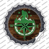 Sasquatch Compass Novelty Bottle Cap Sticker Decal