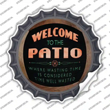 Welcome To The Patio Novelty Bottle Cap Sticker Decal