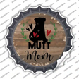 Mutt Mom Novelty Bottle Cap Sticker Decal