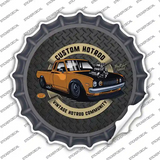 Custom Orange Hotrod Novelty Bottle Cap Sticker Decal
