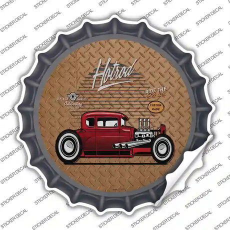 Ride The Classic Hotrod Novelty Bottle Cap Sticker Decal