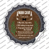 Cave Rules My Rules Novelty Bottle Cap Sticker Decal
