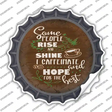Caffeinate and Hope Novelty Bottle Cap Sticker Decal