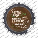 Caffeinate and Hope Novelty Bottle Cap Sticker Decal