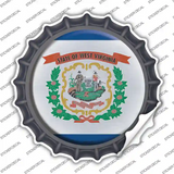 West Virginia State Flag Novelty Bottle Cap Sticker Decal