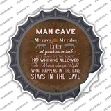 No Whining In Cave Novelty Bottle Cap Sticker Decal