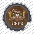 Where You Keep Your Beer Novelty Bottle Cap Sticker Decal