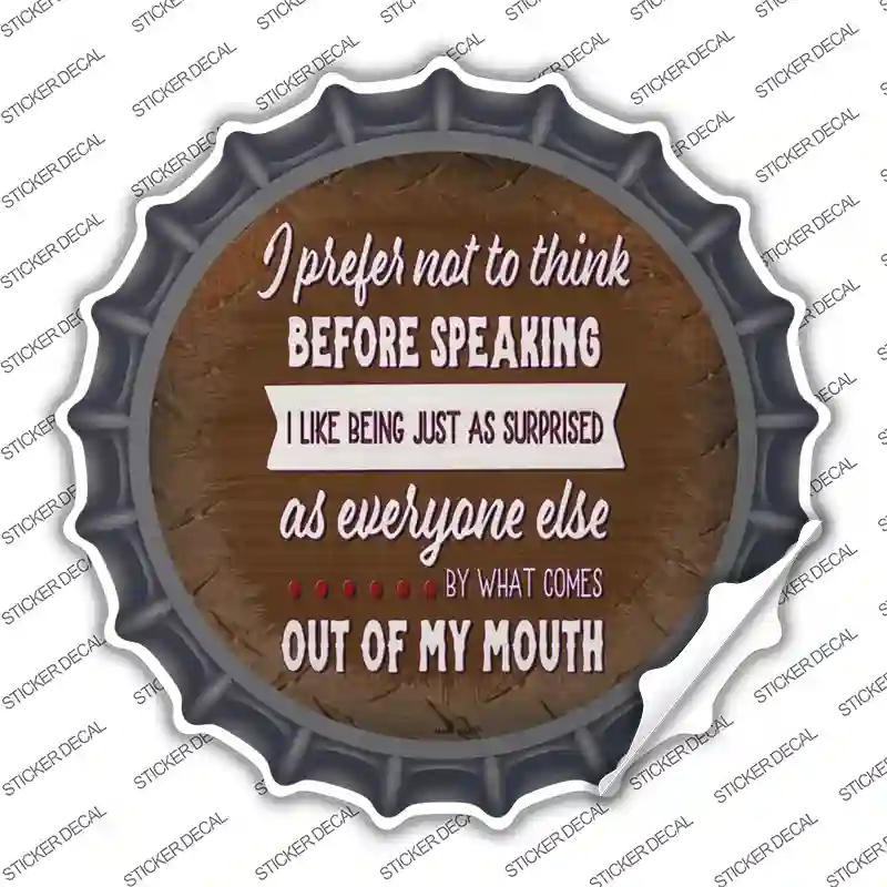 I Like Being Surprised Novelty Bottle Cap Sticker Decal