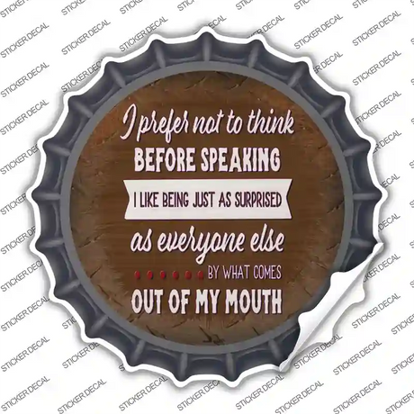 I Like Being Surprised Novelty Bottle Cap Sticker Decal