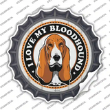 I Love My Bloodhound Color Novelty Bottle Cap Sticker Decal