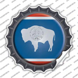 Wyoming State Flag Novelty Bottle Cap Sticker Decal