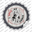 I Love My Corgi Novelty Bottle Cap Sticker Decal