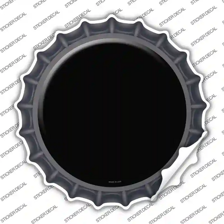 Black Novelty Bottle Cap Sticker Decal