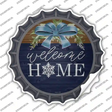 Welcome Home Snowflake Novelty Bottle Cap Sticker Decal