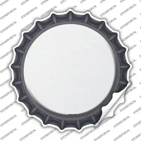 White Novelty Bottle Cap Sticker Decal