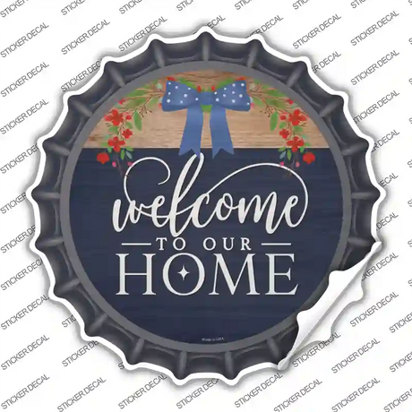 Our Home Bow Novelty Bottle Cap Sticker Decal
