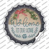 Our Home Wreath Novelty Bottle Cap Sticker Decal