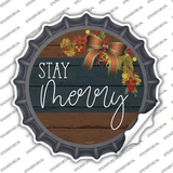 Stay Merry Novelty Bottle Cap Sticker Decal