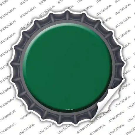 Green Novelty Bottle Cap Sticker Decal