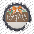 Welcome Bow Wreath Novelty Bottle Cap Sticker Decal