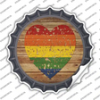 Distressed Heart Rainbow Novelty Bottle Cap Sticker Decal
