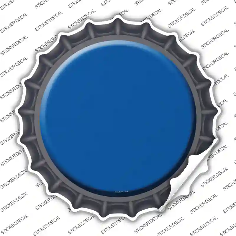 Blue Novelty Bottle Cap Sticker Decal