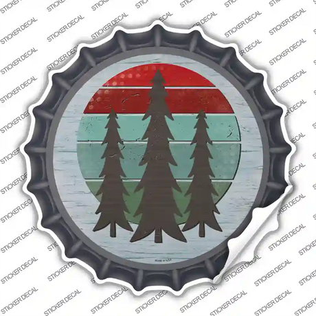 Three Trees Novelty Bottle Cap Sticker Decal