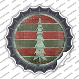 Tree Red and Green Novelty Bottle Cap Sticker Decal