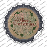 Merry Christmas with Santa Novelty Bottle Cap Sticker Decal