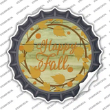 Happy Fall with Leaves Novelty Bottle Cap Sticker Decal