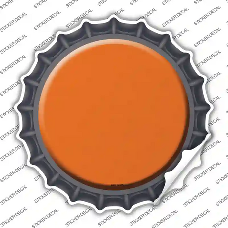 Orange Novelty Bottle Cap Sticker Decal