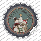 Babys First Christmas Novelty Bottle Cap Sticker Decal
