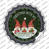 Christmas with my Gnomies Novelty Bottle Cap Sticker Decal